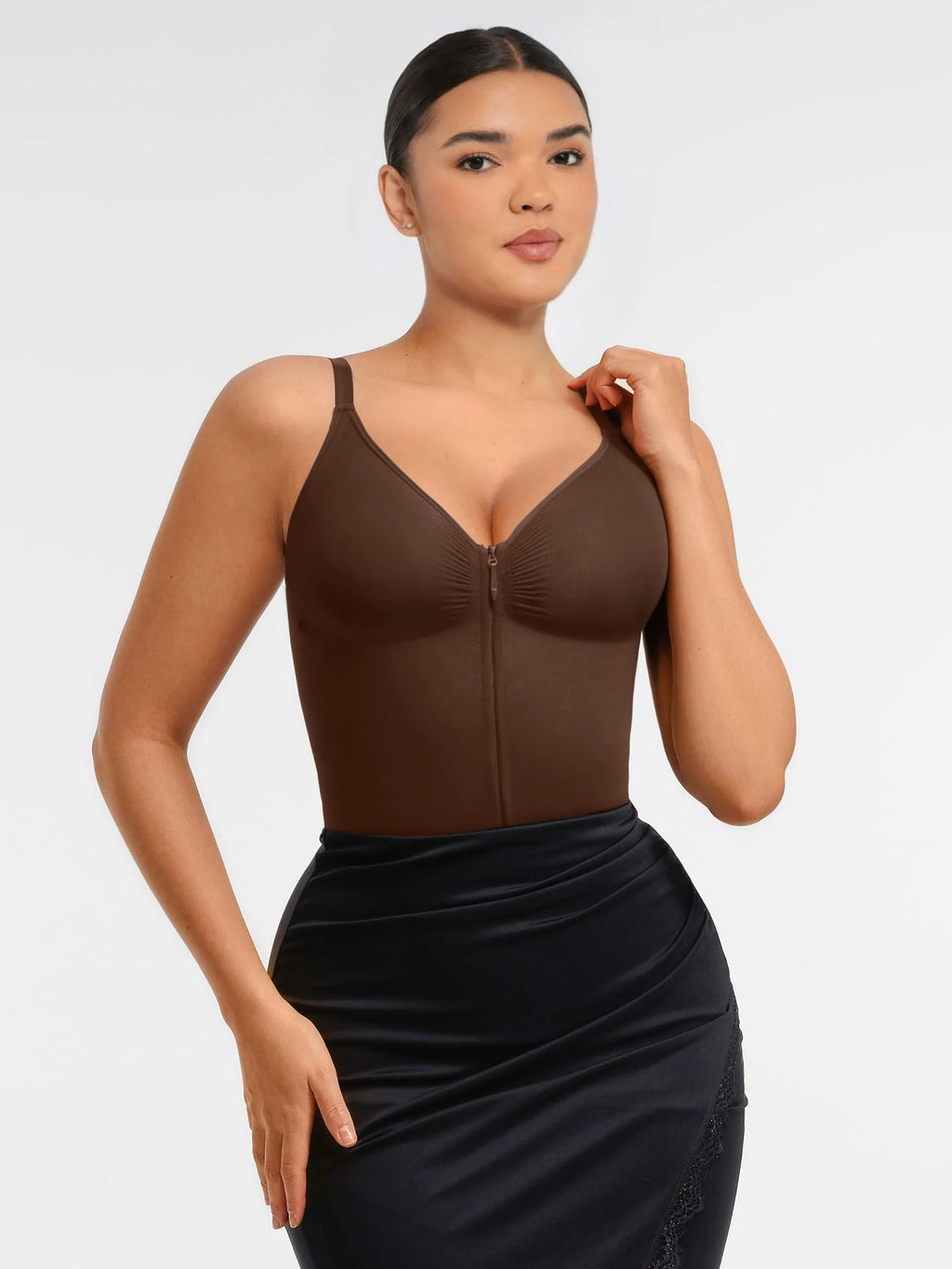 Tummy Control Seamless Zipper Shaping Bodysuit