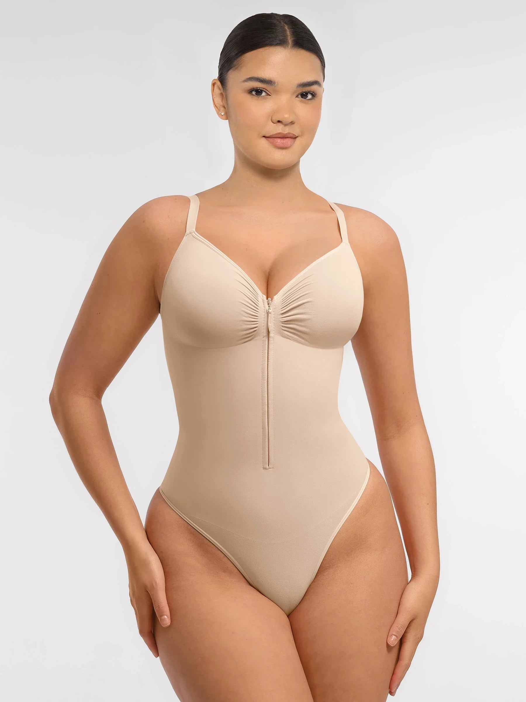 Tummy Control Seamless Zipper Shaping Bodysuit